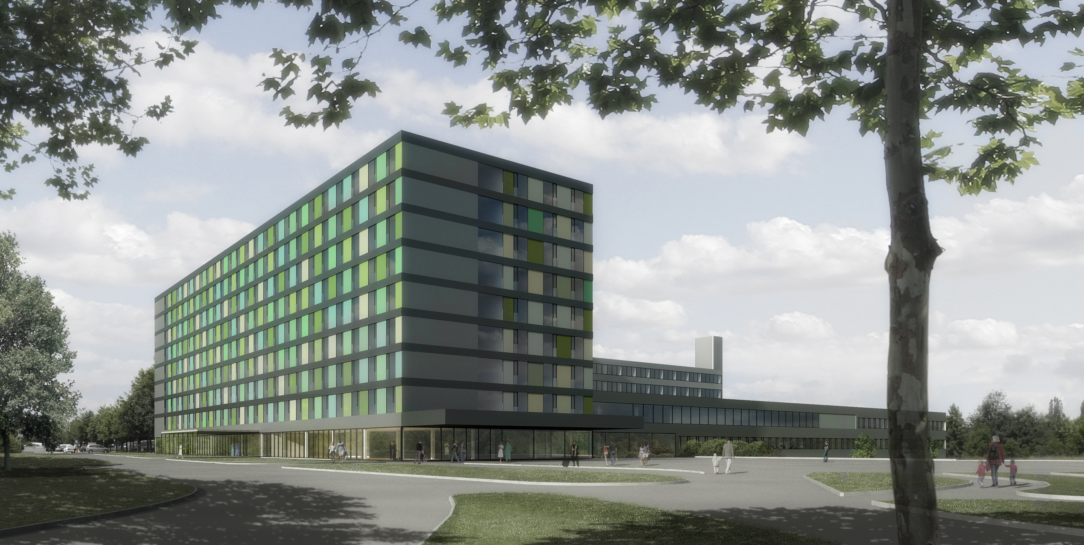 : Kantonsspital Bruderholz, Baselland, bauzeit architekten