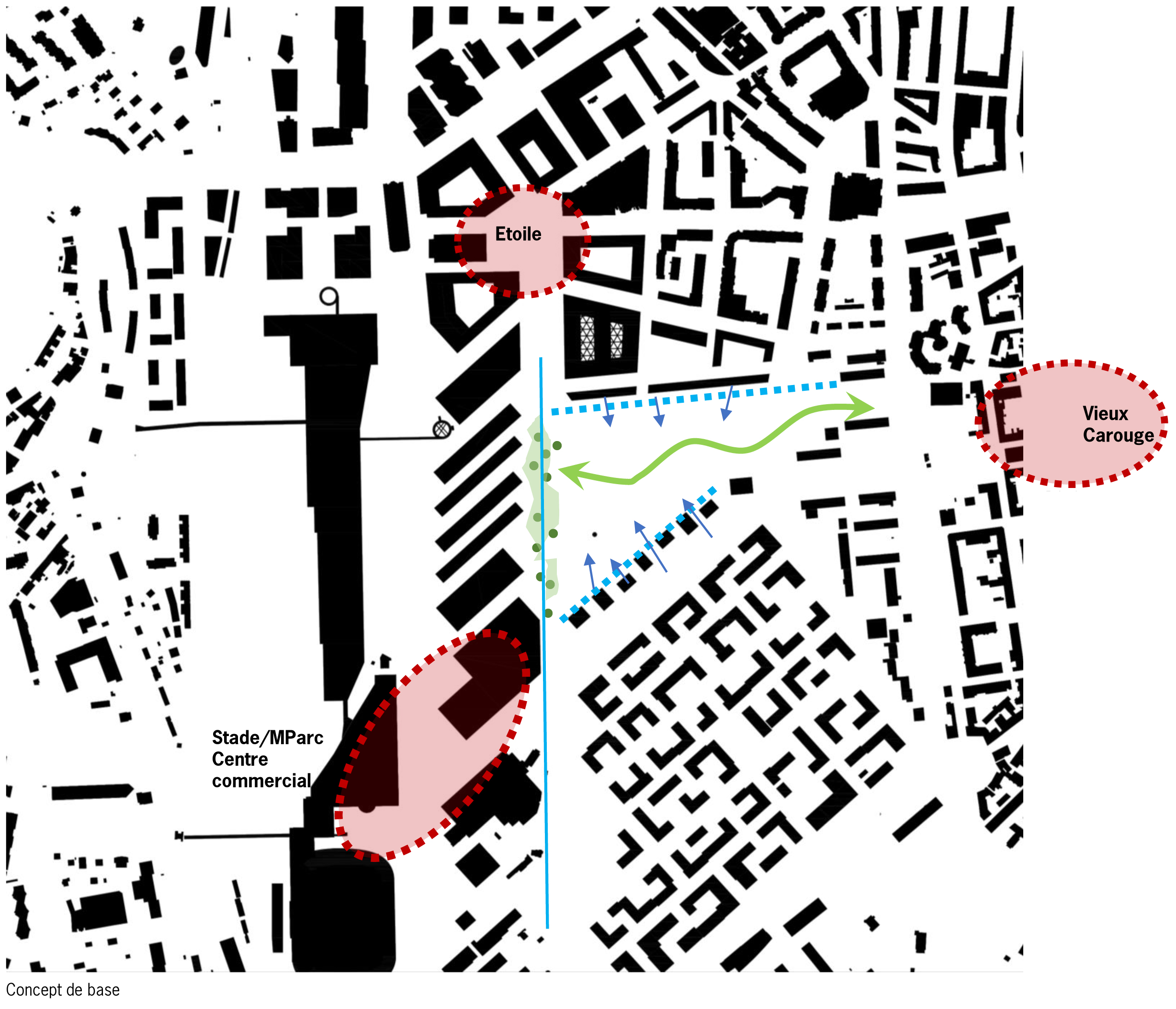 : Testplanung Areal Grand-Parc, Pont Rouge II, Genève, bauzeit architekten